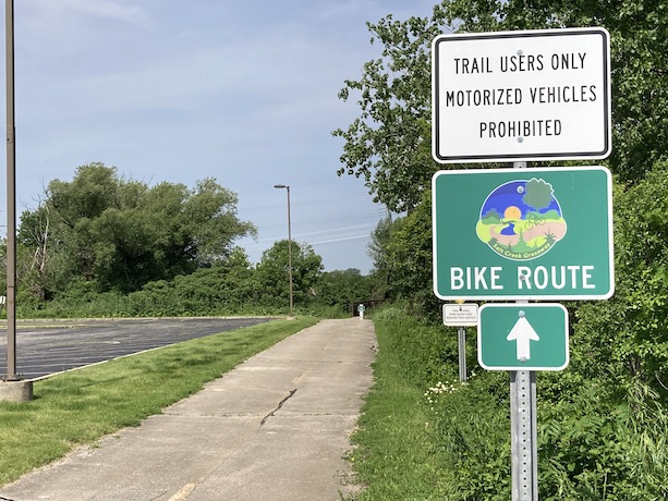 The northern endpoint of the trail